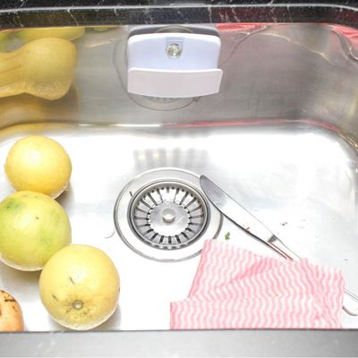 Porta Esponja com Ventosa Cozinha Suporte para Bucha de Pia Branco Plástico Cinquetti
