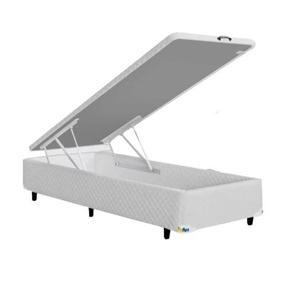 Base Box para Colchão King Size MGA Itaflex Universal com Baú e Pistão à Gás, 34x96x203cm - Branco Branco