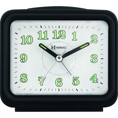 Relógio Despertador Branco Dois Alarme Super Alto Pilha Preto - Preto