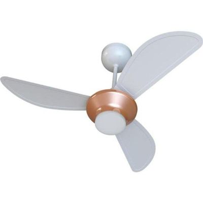 Ventilador De Teto Ventisol Mistral 3 Pás Branco/bronze Bivolt.