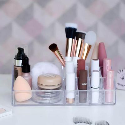 Porta Maquiagem de Acrílico com 12 Divisórias Organizador de Esmaltes Joias perfumes