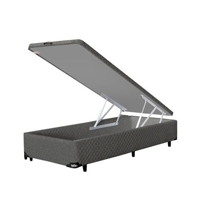 Base Box para Colchão King Size MGA Itaflex Universal com Baú e Pistão à Gás, 34x96x203cm - Grafite Grafite