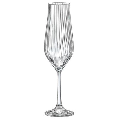 Conjunto de Taças para Champanhe Bohemia Tulipa Optic em Cristal 170ml - 6 Peças Transparente