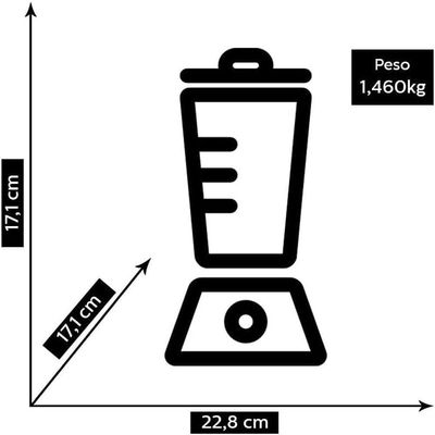 Liquidificador Daily 2l 550w Ri2110, Branco, 110v, Philips Walita