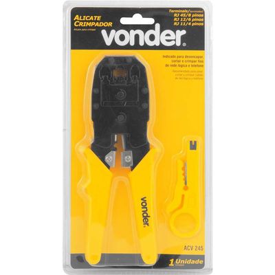 Alicate crimpador RJ11/RJ12/RJ45 ACV 245 VONDER