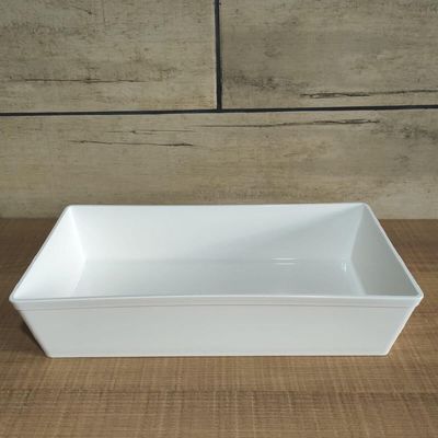 10 Travessas Retangular 3l Branca Grande Servir a Mesa Salada Sobremesa Risoto Petisco Coza