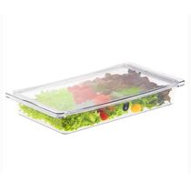 Travessa Hermética Retangular com Tampa 3,4L Transparente Frutas Legumes Verduras Crippa