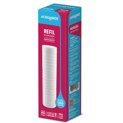 Refil Acqua 230RH 9.3/4' POE Filtro Acquabios Caixa de Água Ranhurado