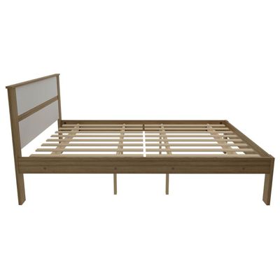 Cama de Casal Amêndoa Branco 146,7x196x92cm MDP Tecnomobili CM8005 até 260kg