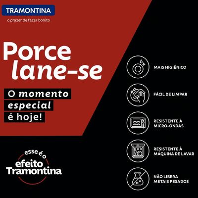 Kit 4 Pratos Rasos Tramontina Churrasco Stone Porcelana 28cm Mesa Posta Jantar