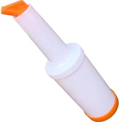 Garrafa Plástica Store'n Pour 1 Litro Laranja Weck para Drinks Xaropes Mixologista