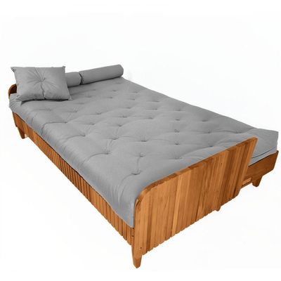 Sofá Cama Paris Ii Ripado Acquablock Madeira Maciça Natural