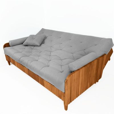 Sofá Cama Paris Ii Ripado Acquablock Madeira Maciça Natural