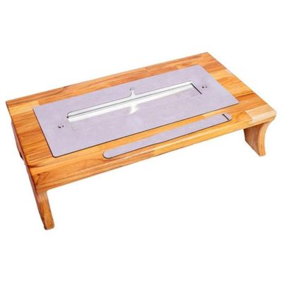 Lareira Portátil Ecológica Inox Aço 304 - 27l X 49l X 12a Cm Cinza