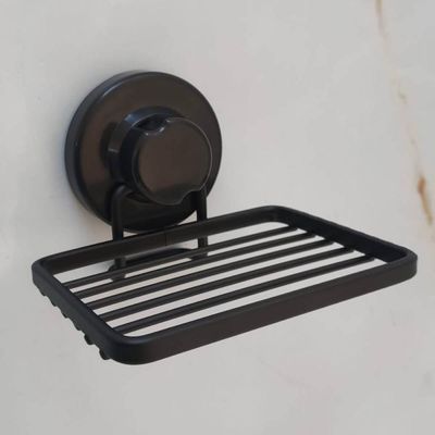 Suporte Porta Sabonete Saboneteira de Parede Preta Com Ventosa Faciliti para Banheiro Schmitt