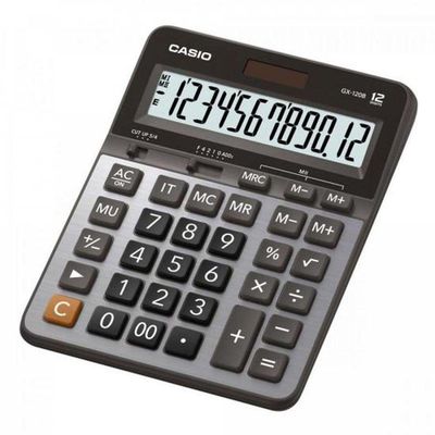 Calculadora De Mesa Casio Gx-120b 12 Dígitos Prata