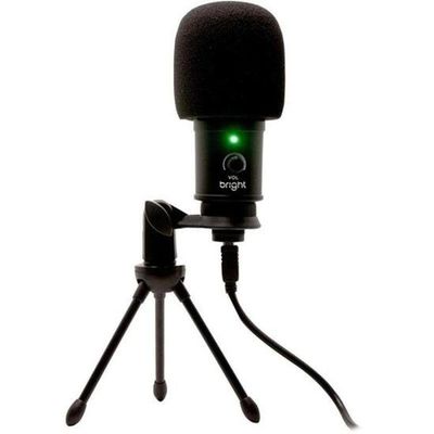 Microfone De Mesa Bright Streamer Rgb