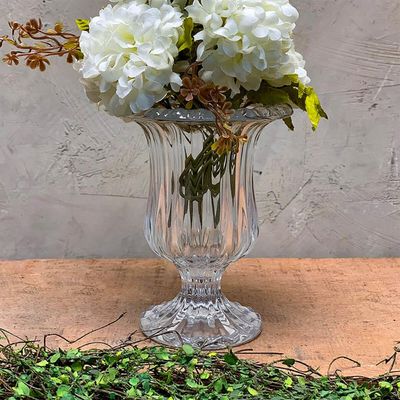 2 Vasos de Vidro Decorativo Lyor Renaissance Pequenos 11x14,5cm para Flores Hall de Entrada