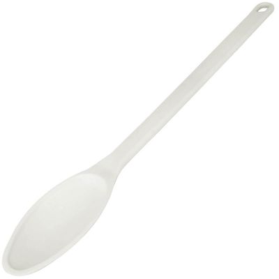 Kit 6 Colheres Grandes para Cozinha Industrial 59cm Plástico Brancas Restaurantes