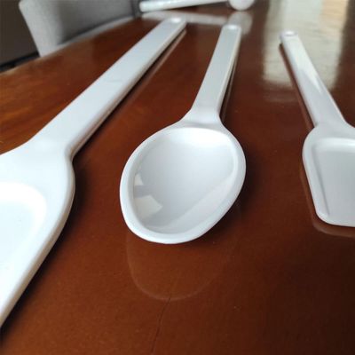 Kit 6 Colheres Grandes para Cozinha Industrial 59cm Plástico Brancas Restaurantes