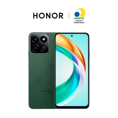 Smartphone HONOR X6B 5G Verde 256GB, 4+4GB RAM Turbo, Tela de 6.6, Snapdragon 4ª geração e Câmera Traseira Dupla de até 50MP Verde