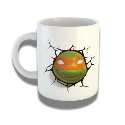 Caneca De Porcelana 325ml Com Design 3d Exclusivo Tartaruga Ninja 2