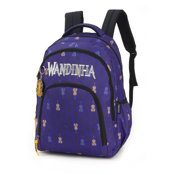 Mochila de Costas Juvenil Wandinha Addams Luxcel Ref.47261 Roxo