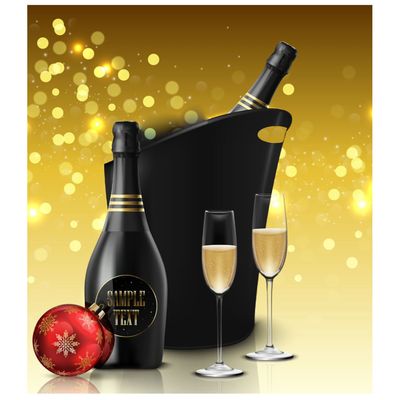 Balde de Gelo Preto Champagne Restaurante Bar Buffet 4,5L
