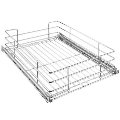 Gaveta 370mm Aramada Deslizante Fruteira Cozinha Multiuso Cromada Corrediças