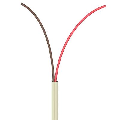Cabo Manga 2X26 AWG - sem Blindagem Bege - 1 Metro