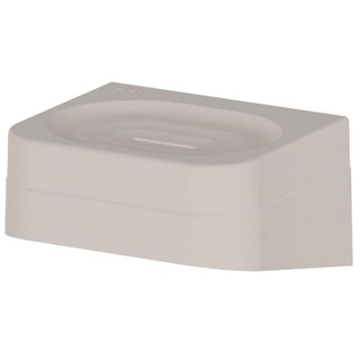 Saboneteira de Parede Bege para Banheiro Eleve Ou Porta Sabonete 13,5x11cm