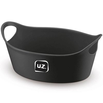 Kit 48 Cestos para Servir Batata Frita Porções Preto 28x12cm Restaurante Bar Lancheria Plus M Uz Utilidades