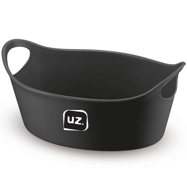 Kit 48 Cestos para Servir Batata Frita Porções Preto 28x12cm Restaurante Bar Lancheria Plus M Uz Utilidades