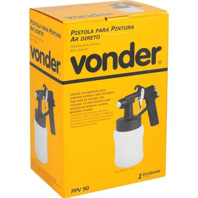 Pistola para pintura com caneca plástica ar direto PPV 90 VONDER