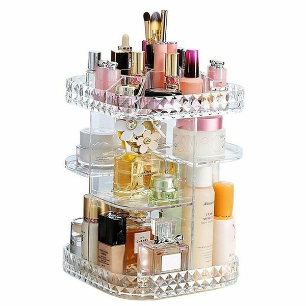 Organizador Porta Maquiagem Cosméticos Grande Em Acrílico Gt914