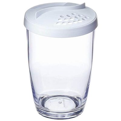 Kit 4 Queijeiras Farinheiras Plásticas com Tampa 350ml Branc
