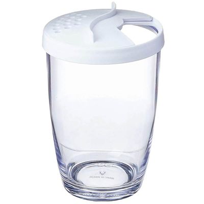 Kit 4 Queijeiras Farinheiras Plásticas com Tampa 350ml Branc
