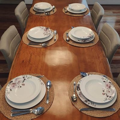Prato Fundo Germer Redondo em Porcelana 23cm Garden com Estampa Floral