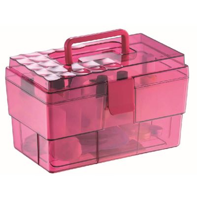Maleta Organizadora Crippa Multiuso Maquiagem Medicamentos Itens Odontológicos Rosa