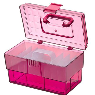 Maleta Organizadora Crippa Multiuso Maquiagem Medicamentos Itens Odontológicos Rosa