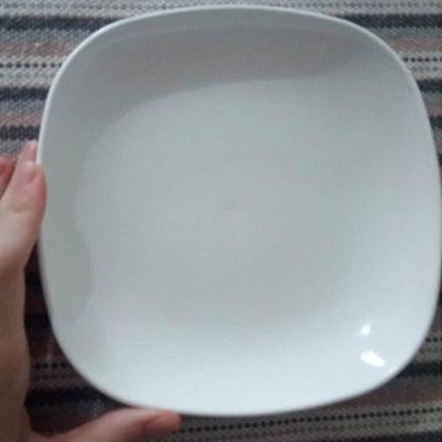48 Pratos Plásticos Restaurante 17cm Branco Servir Petiscos Frutas Coza