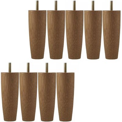 Kit 9 Pés Para Móveis Cama Casal Pé Para Cama Box Em Madeira