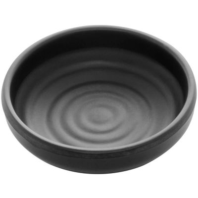 Molheira Porta Shoyu Melamina Tóquio Preto Lyor 40ml Ramekin Redondo para Servir Molhos