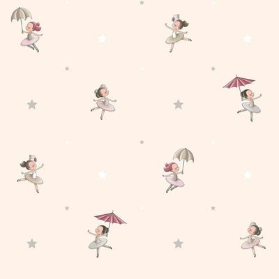 Papel De Parede Treboli Creme Bailarinas 5823 - Rolo 10m X 0,53m