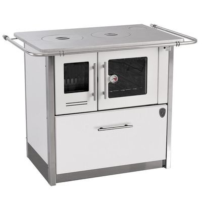 Fogão A Lenha Eclipse Direito Branco Chapa Aluminio N2