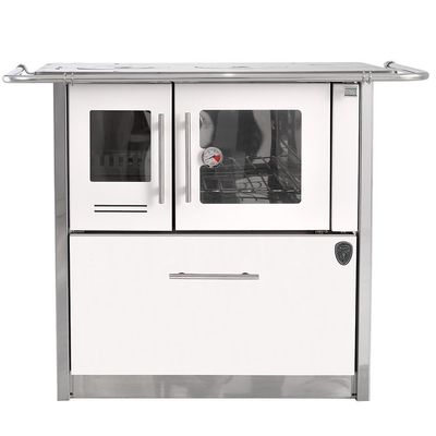 Fogão A Lenha Eclipse Direito Branco Chapa Aluminio N2