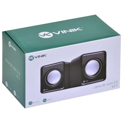 Caixa De Som 2.0 Usb 5v 2x 1w Com Controlador De Volume -