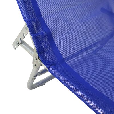 Cadeira Espreguiçadeira em Poliéster e Alumínio Azul Bel Único