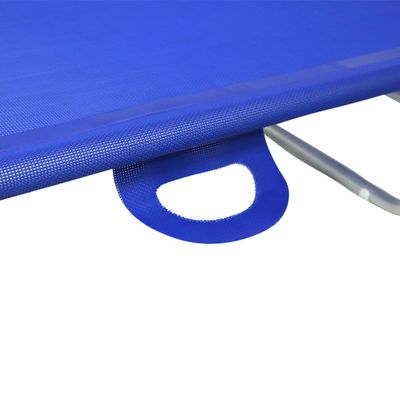 Cadeira Espreguiçadeira em Poliéster e Alumínio Azul Bel Único