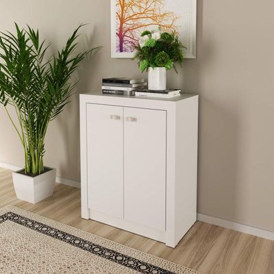 Balcão para Escritório com 2 Portas e 1 Prateleira ME4103 Branco Tecnomobili